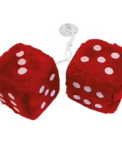 Dés de peluche rouge
