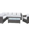 Ensemble lounge Alicante en imitation osier