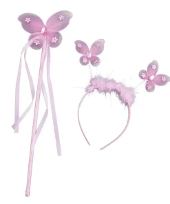 Ensemble papillon diadème + bâton - 4 couleurs différentes