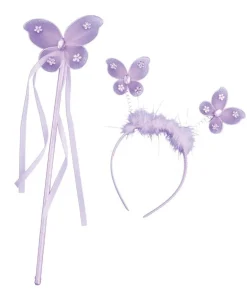 Ensemble papillon diadème + bâton - 4 couleurs différentes