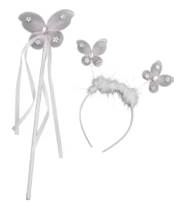 Ensemble papillon diadème + bâton - 4 couleurs différentes