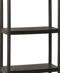 Etagère plastique noir 188x60x30 cm