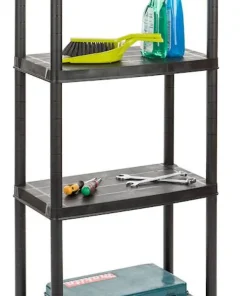 Etagère plastique noir 130x60x30 cm