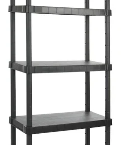Etagère plastique noir 188x80x40 cm