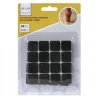 Eva autocollant carré noir 20x20 mm - 32 pièces