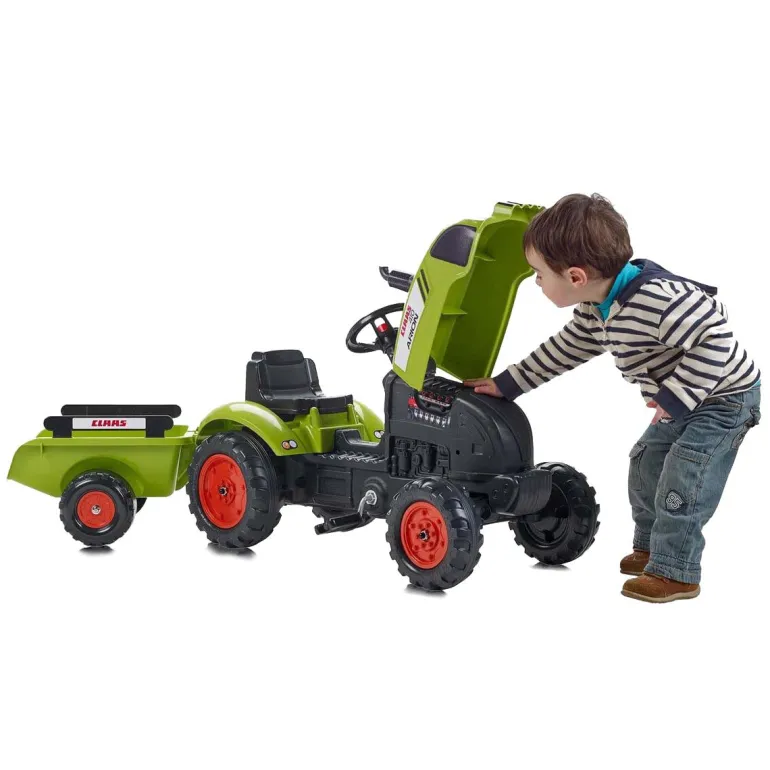 Falk Claas tracteur avec remorque vert