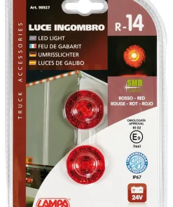 Feu de LED 24V rouge - 2 Pièces