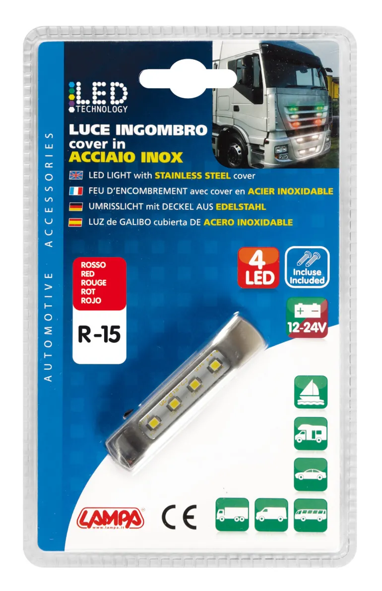 Feu D'encombrement 12/24V Rouge