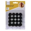 feutre adh rond 20mm noir 32pieces