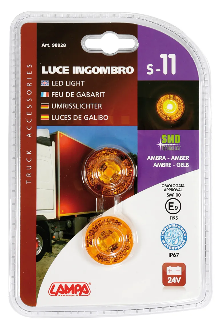 Feux de LED 24v Ambre - 2 Pièces
