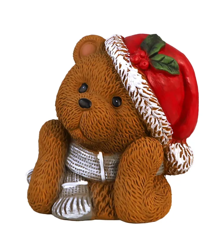 Figurine ours Noël 25cm