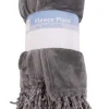 Fleece plaid gris 160x200 cm