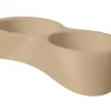 Gamelle double Nuvola brun 20 x 35 x 6 cm