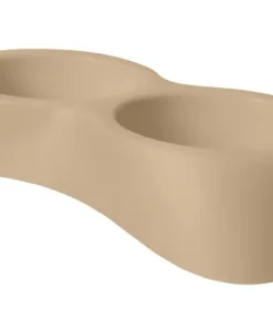 Gamelle double Nuvola brun 20 x 35 x 6 cm