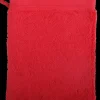 Gant de toilette 15 x 21 cm rouge