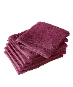 Gant de toilettes magenta purple 2 pièces