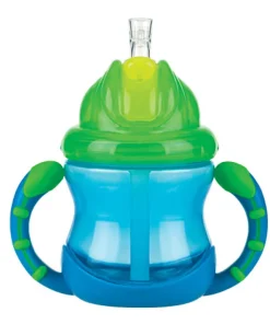 Gobelet anti-goutte Flip-It avec anses - Bleu - 240ml - 12m+