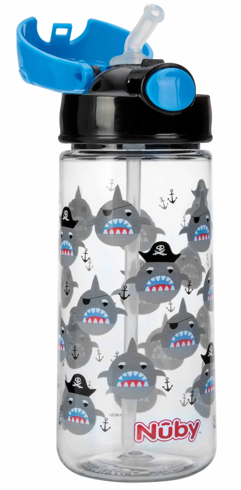Gobelet avec paille Tritan 540ml bleu