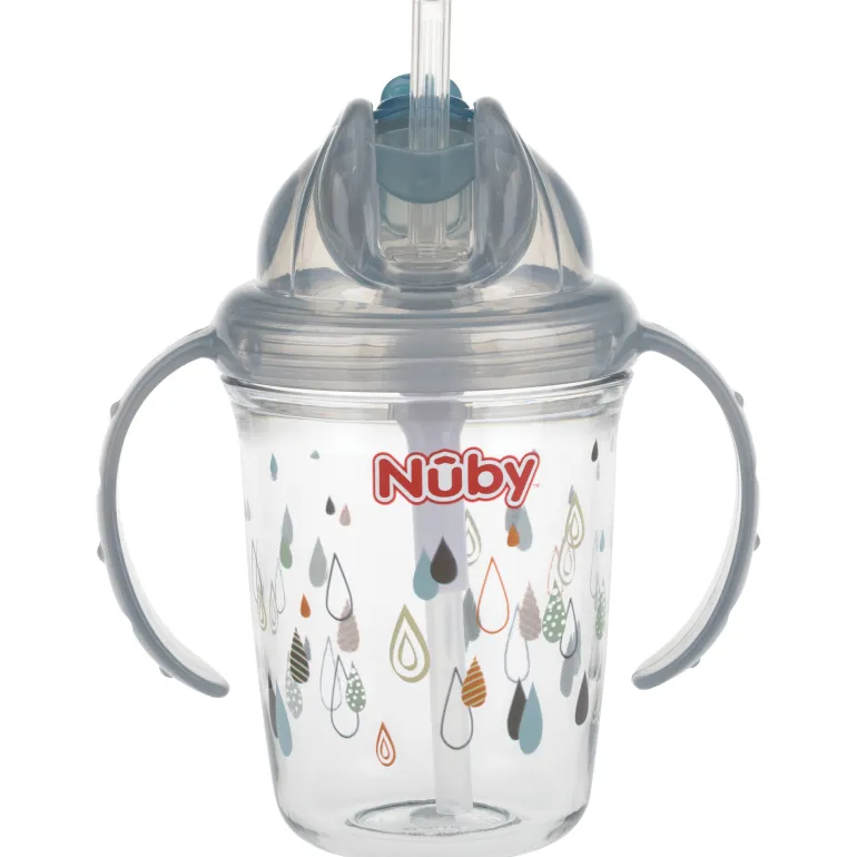 Gobelet Flip-it en Tritan™ avec anses - gris - 240ml - 12m+