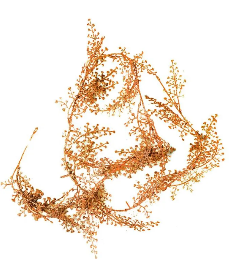 Guirl.noël feuilles bronze 150cm