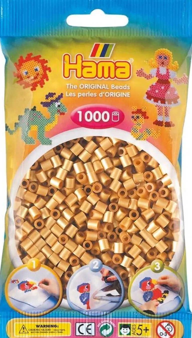 Hama 1000 pcs perles à repasser or