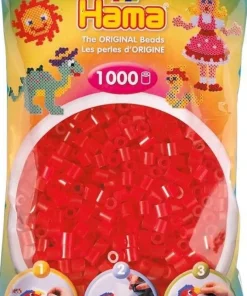 Hama midi perles 1000 pcs rouge transparent