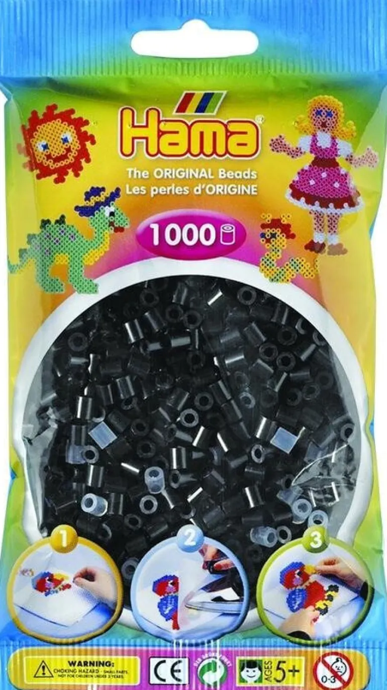 Hama 1000pcs perles noir