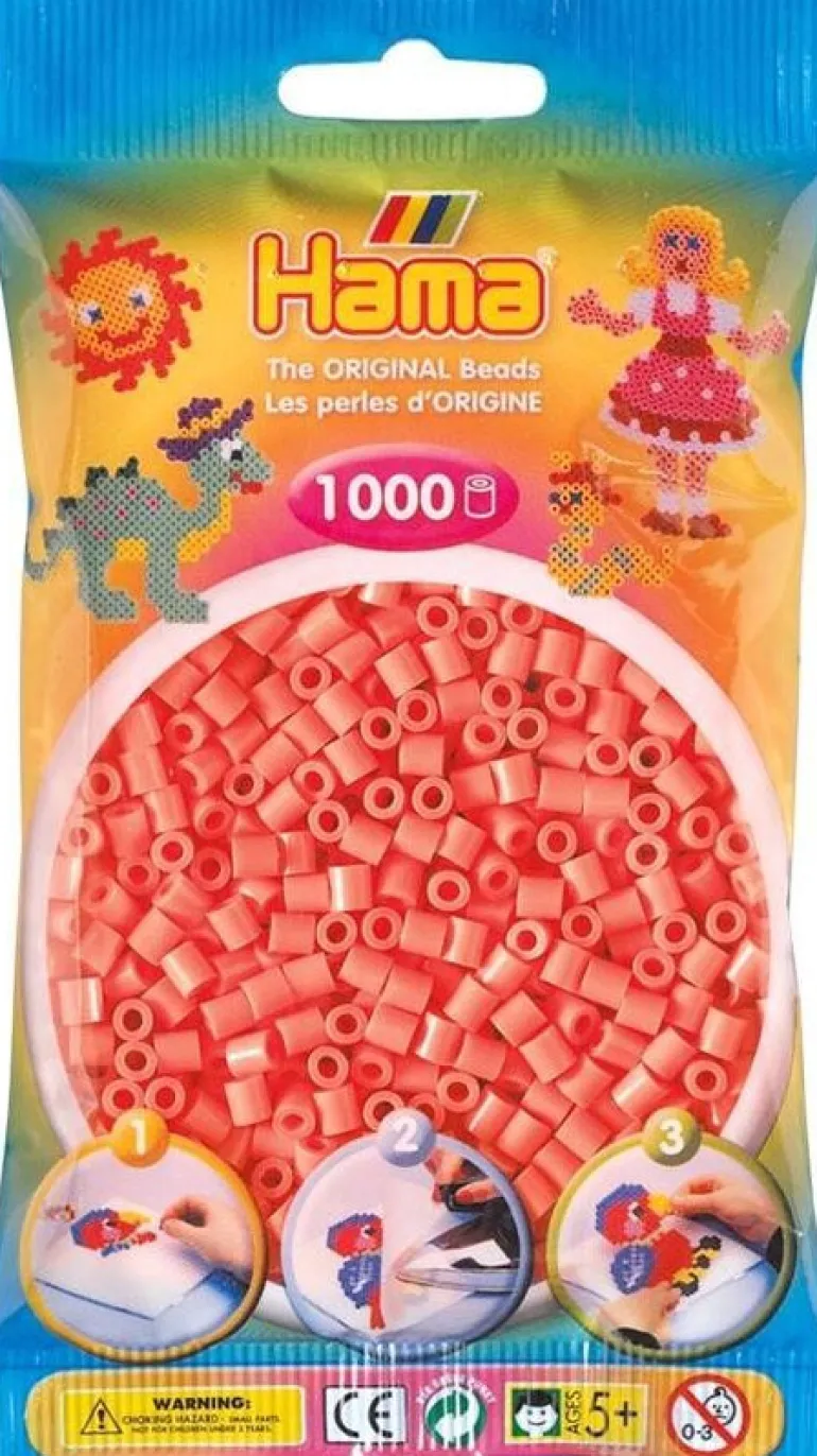 Hama 1000pcs perles pastel rouge