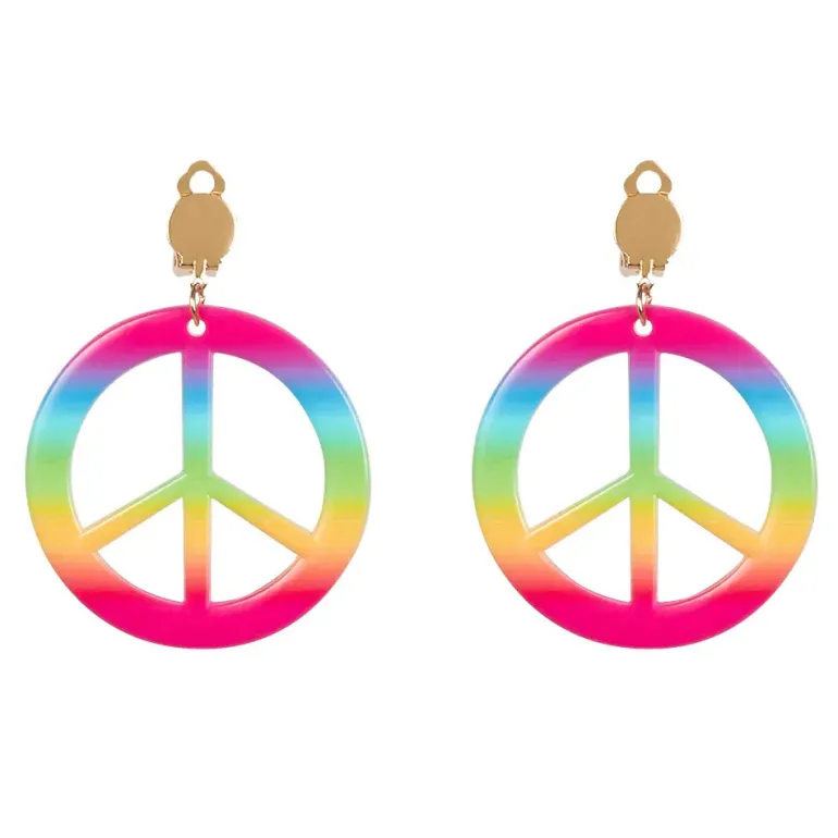 Hippie Set Flower Power - bandeau + lunettes + pendants d'oreille + collier