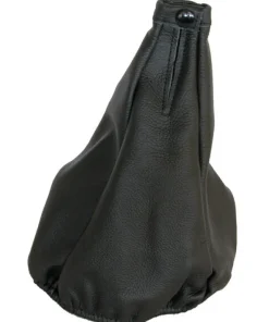 Housse levier cuir noir