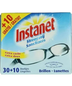 Instanet lingettes pour lunettes sans traces 30+10