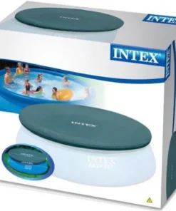 Intex Bâche Easy Set 28020 - Pour piscine Ø244cm - Avec corde - Bleu foncé