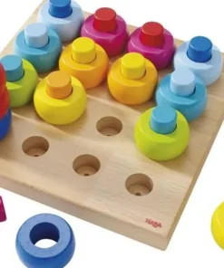 Jeu à enficher anneaux multicolores