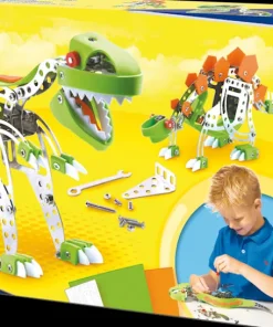 Jeu de construction dinosaure en métal