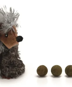 Jouet chat en peluche hérisson avec ballon 11,5 cm