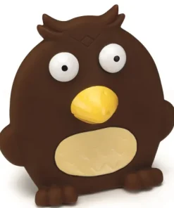 Jouet chien plat en vinyl birdie brun