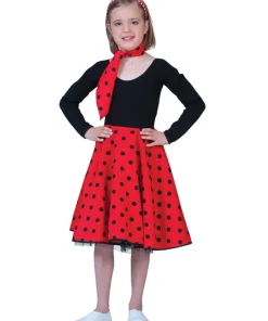 Jupe Rock'N Roll Rouge - Taille unique