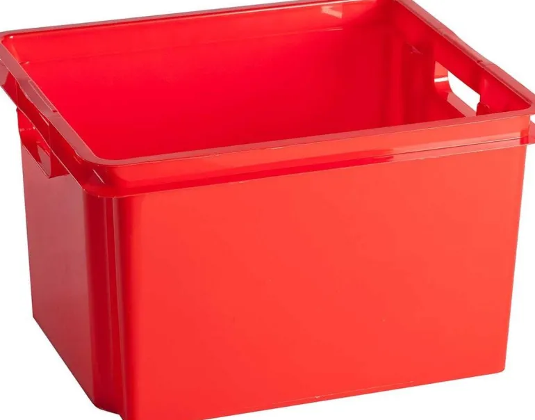 Keter Crownest Boîte de Rangement Rouge - 42,6x36,1x26cm - 30L