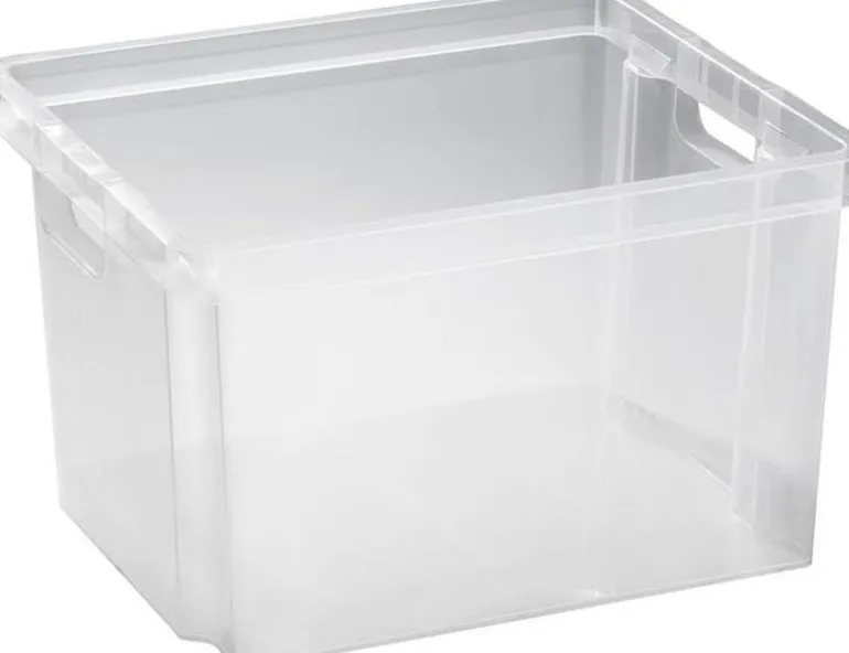 Keter Crownest Boîte de Rangement Transparent - 42,6x36,1x26cm - 30L