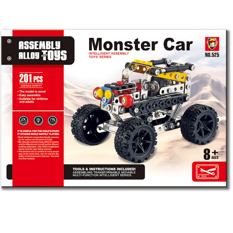 Kit de construction monster car 199 pièces