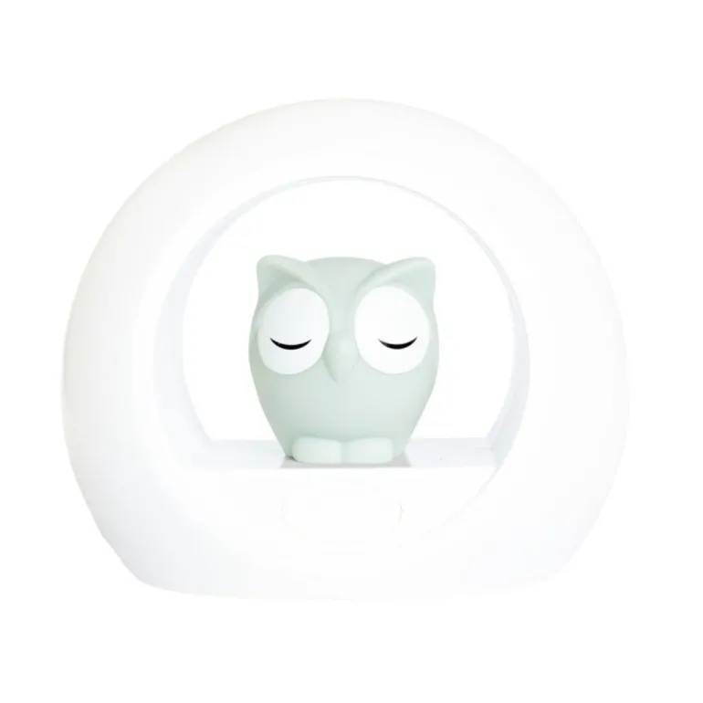 Lampe de nuit hibou gris