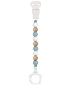 Lapidou Attache Tétine Beige-Bleu-Blanc