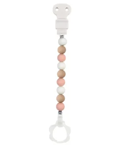 Lapidou Attache Tétine Beige-Rose-Blanc
