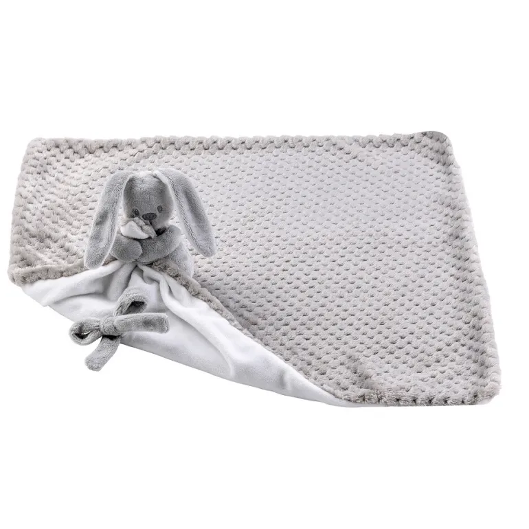 Lapidou Plaid Doudou Gris/Blanc 50x50 cm