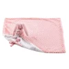 Lapidou Plaid Doudou Rose Vieux/Blanc 50x50 cm