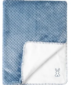 Lapidou Plaid Rose Bleu/Blanc 75x100 cm