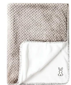 Lapidou Plaid Rose Gris/Blanc 75x100 cm