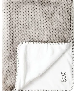 Lapidou Plaid Rose Gris/Blanc 75x100 cm