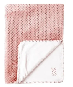 Lapidou Plaid Rose Vieux/Blanc 75x100 cm