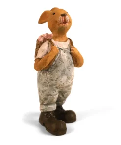 Lapin de Pâques avec panier 18 cm